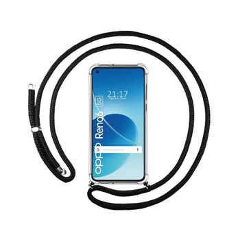 Funda Colgante Transparente Oppo Reno 6 5g Con Cordon Negro