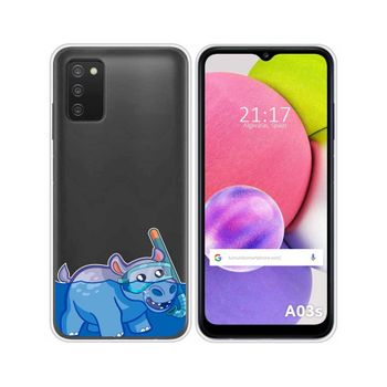 Funda Silicona Transparente Samsung Galaxy A03s Diseño Hipo