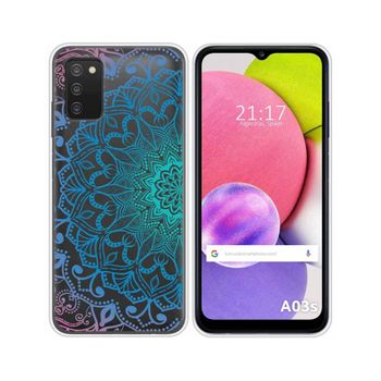 Funda Silicona Transparente Samsung Galaxy A03s Diseño Mandala