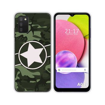 Funda Silicona Samsung Galaxy A03s Diseño Camuflaje 01