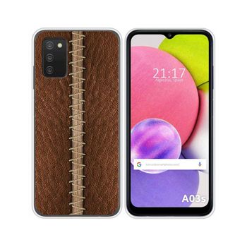 Funda Silicona Samsung Galaxy A03s Diseño Cuero 01