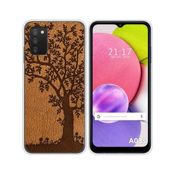 Funda Silicona Samsung Galaxy A03s Diseño Cuero 03