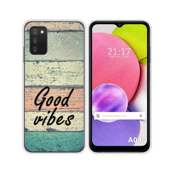 Funda Silicona Samsung Galaxy A03s Diseño Madera 01