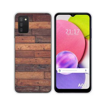 Funda Silicona Samsung Galaxy A03s Diseño Madera 03