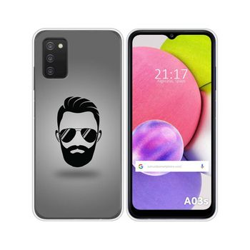 Funda Silicona Samsung Galaxy A03s Diseño Barba