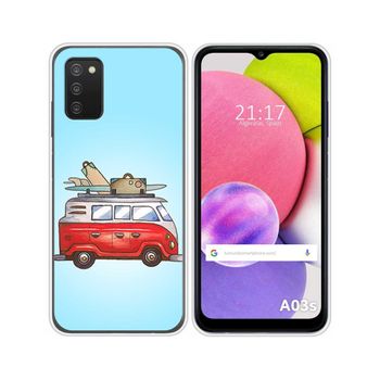 Funda Silicona Samsung Galaxy A03s Diseño Furgoneta