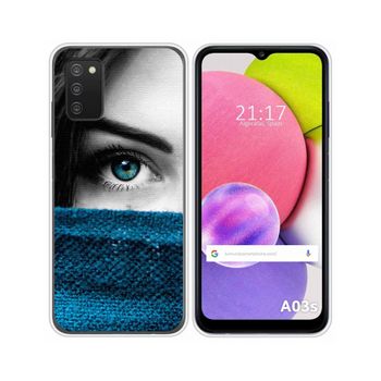 Funda Silicona Samsung Galaxy A03s Diseño Ojo