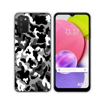 Funda Silicona Samsung Galaxy A03s Diseño Snow Camuflaje