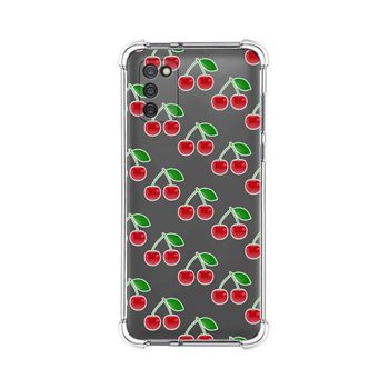 Funda Silicona Antigolpes Samsung Galaxy A03s Diseño Cerezas