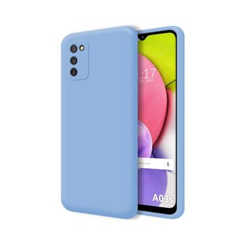 Funda Silicona Líquida Ultra Suave Samsung Galaxy A03s Color Azul