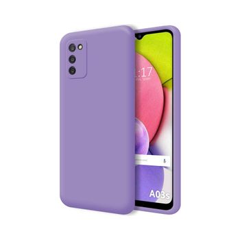 Funda Silicona Líquida Ultra Suave Samsung Galaxy A03s Color Morada