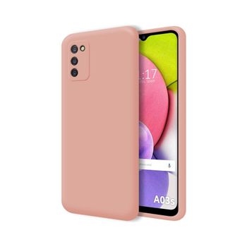 Funda Silicona Líquida Ultra Suave Samsung Galaxy A03s Color Rosa