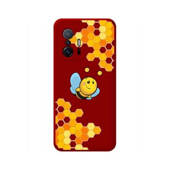 Funda Silicona Líquida Roja Xiaomi 11t 5g / 11t Pro 5g Diseño Abeja