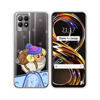 Funda Silicona Transparente Realme 8i Diseño Cabra