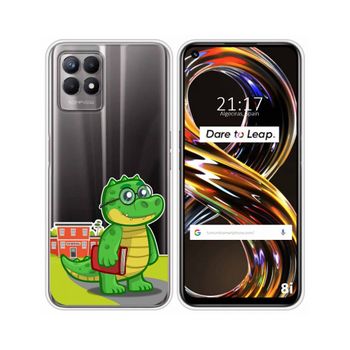 Funda Silicona Transparente Realme 8i Diseño Coco