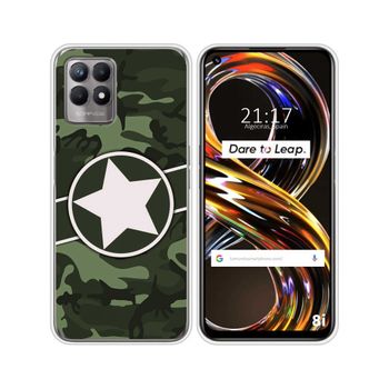 Funda Silicona Realme 8i Diseño Camuflaje 01