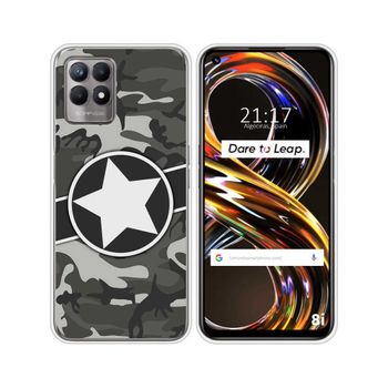 Funda Silicona Realme 8i Diseño Camuflaje 02