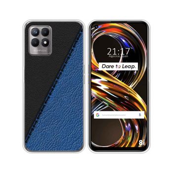 Funda Silicona Realme 8i Diseño Cuero 02