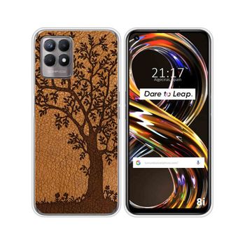 Funda Silicona Realme 8i Diseño Cuero 03