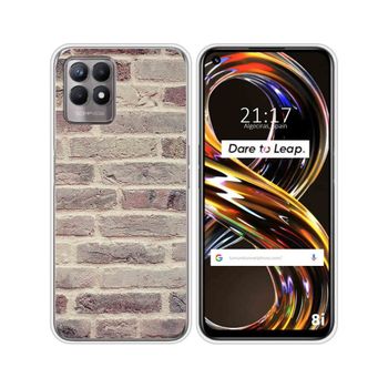 Funda Silicona Realme 8i Diseño Ladrillo 01