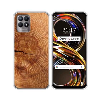 Funda Silicona Realme 8i Diseño Madera 04