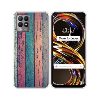 Funda Silicona Realme 8i Diseño Madera 10