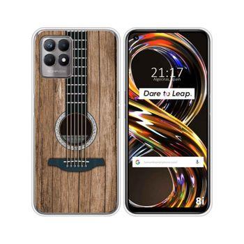 Funda Silicona Realme 8i Diseño Madera 11