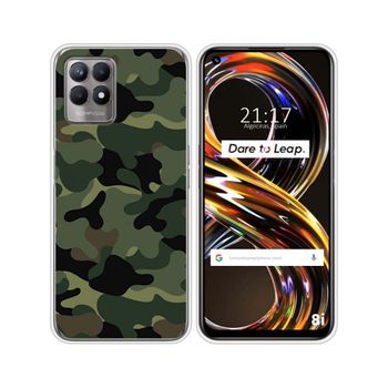 Funda Silicona Realme 8i Diseño Camuflaje