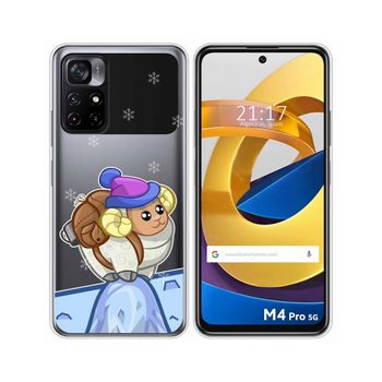 Funda Silicona Transparente Xiaomi Poco M4 Pro 5g Diseño Cabra