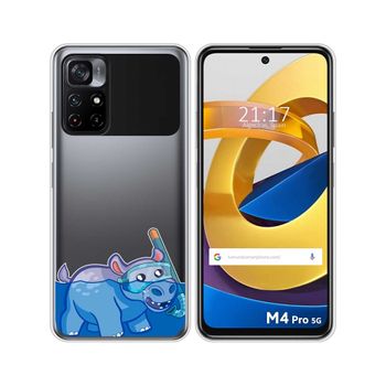 Funda Silicona Transparente Xiaomi Poco M4 Pro 5g Diseño Hipo