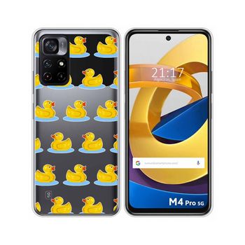 Funda Silicona Transparente Xiaomi Poco M4 Pro 5g Diseño Pato