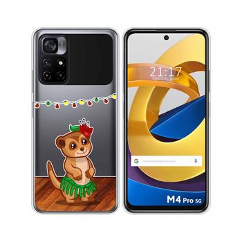 Funda Silicona Transparente Xiaomi Poco M4 Pro 5g Diseño Suricata