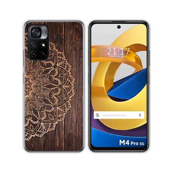 Funda Silicona Xiaomi Poco M4 Pro 5g Diseño Madera 06