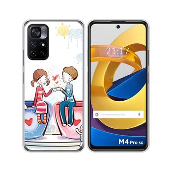 Funda Silicona Xiaomi Poco M4 Pro 5g Diseño Café