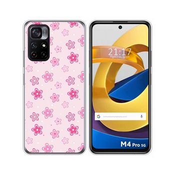 Funda Silicona Xiaomi Poco M4 Pro 5g Diseño Flores