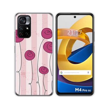 Funda Silicona Xiaomi Poco M4 Pro 5g Diseño Flores Vintage