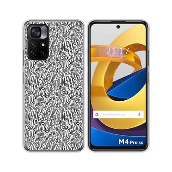 Funda Silicona Xiaomi Poco M4 Pro 5g Diseño Letras