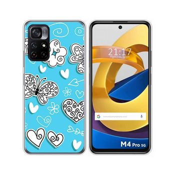 Funda Silicona Xiaomi Poco M4 Pro 5g Diseño Mariposas