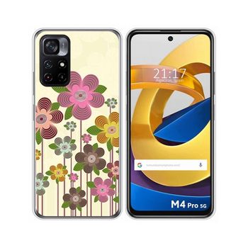 Funda Silicona Xiaomi Poco M4 Pro 5g Diseño Primavera En Flor