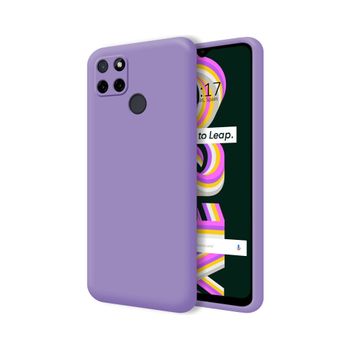 Funda Silicona Líquida Ultra Suave Realme C21y / C25y Color Morada