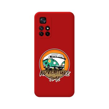 Funda Silicona Líquida Roja Xiaomi Poco M4 Pro 5g Diseño Adventure Time