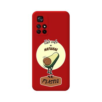 Funda Silicona Líquida Roja Xiaomi Poco M4 Pro 5g Diseño Culo Natural