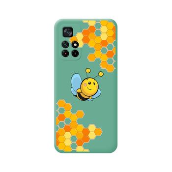 Funda Silicona Líquida Verde Xiaomi Poco M4 Pro 5g Diseño Abeja