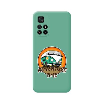 Funda Silicona Líquida Verde Xiaomi Poco M4 Pro 5g Diseño Adventure Time