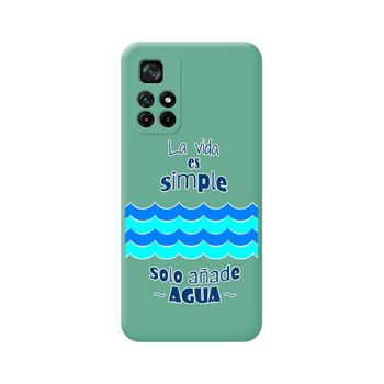 Funda Silicona Líquida Verde Xiaomi Poco M4 Pro 5g Diseño Agua