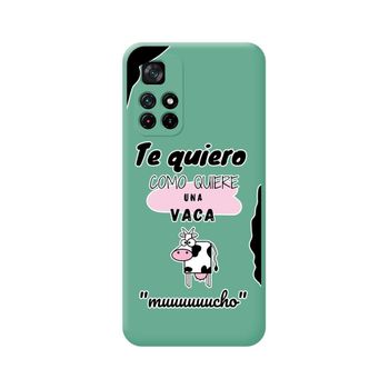 Funda Silicona Líquida Verde Xiaomi Poco M4 Pro 5g Diseño Vaca