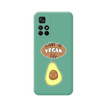 Funda Silicona Líquida Verde Xiaomi Poco M4 Pro 5g Diseño Vegan Life