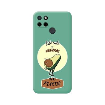 Funda Silicona Líquida Verde Realme C21y / C25y Diseño Culo Natural