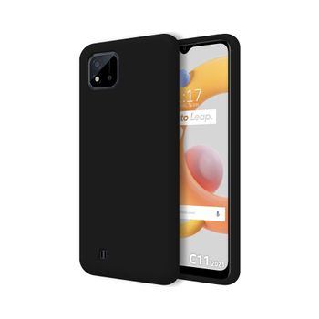 Funda Silicona Líquida Ultra Suave Realme C11 2021 Color Negra