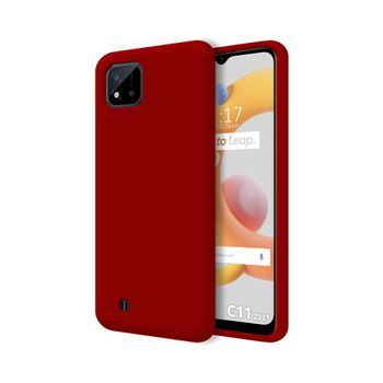 Funda Silicona Líquida Ultra Suave Realme C11 2021 Color Roja